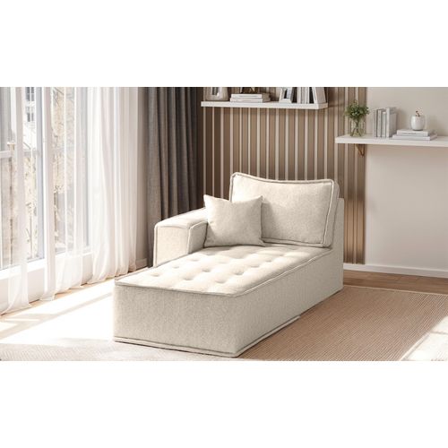 Ottomane Modul SANDE Stoff Raven Creme Seite Links