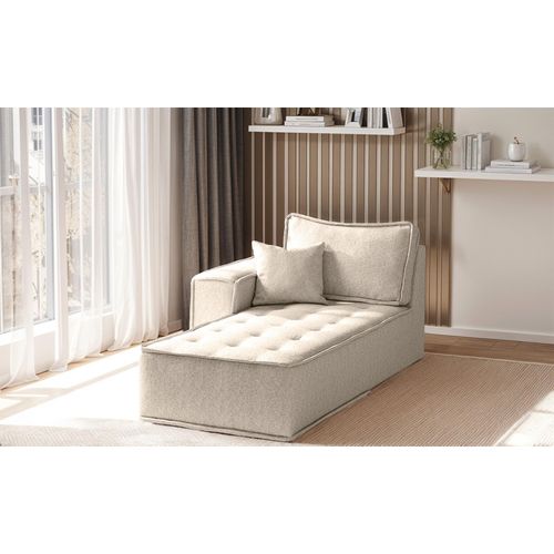 Ottomane Modul SANDE Stoff Alpine Beige Seite Links
