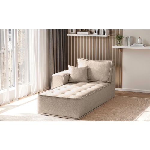 Ottomane Modul SANDE Stoff Alpine Toffee Seite Links