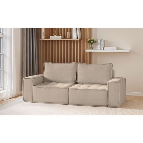 Sofa Modulsofa 2-teilig SANDE 2-Sitzer Stoff Alpine Toffee