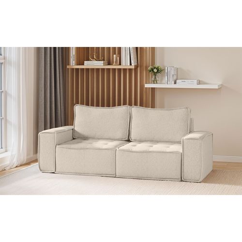 Sofa Modulsofa 2-teilig SANDE 2-Sitzer Stoff Alpine Beige