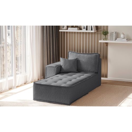 Ottomane Modul SANDE Stoff Alpine Anthrazit Seite Links