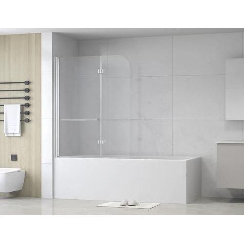 form&style Badewannenaufsatz 2-teilig DRENA 1120 x 1400 mm Klarglas Profilfarbe chrom