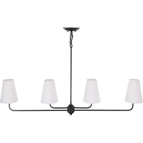Lampe Crafdeco - Schwarz Modern Design Weißer Schmaler Lampenschirm Elegante Pendelleuchte für Wohnzimmer Esszimmerlampe Büro Stilvolles Hängeleuchte