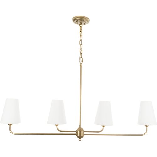 Lampe Crafdeco - Gold Modernes Design Schmaler Weißer Lampenschirm Elegante Pendelleuchte fur Wohnzimmer Esszimmerlampe Büro Stilvolles Hängeleuchte