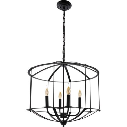 Lampe Crafdeco - Schwarz Modernes Design Wandleuchte aus Weidengeflecht Elegante Pendelleuchte Wohnzimmer Esszimmerlampe Büro Stilvolles Hängeleuchte