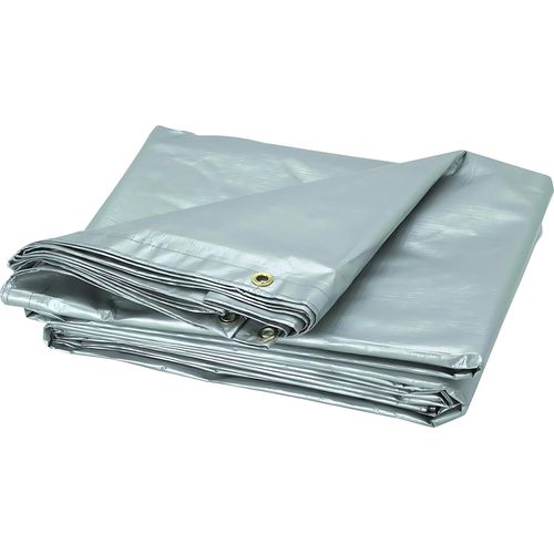 BK SHOP | Abdeckplane, Plane | Gartenplane 10 x 12 m | Silber Wasserdichte Plane | Bauplane 130 g/m2 | Abdeckplanen Gartenmöbel | Plane mit Ösen