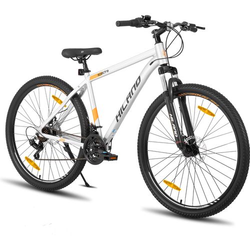 Hiland Mountainbike MTB 29 Zoll mit Aluminiumrahmen Scheibenbremse Speichenräder Jugendliche Fahrad Herr Damen Einteiliges Fahrradrad