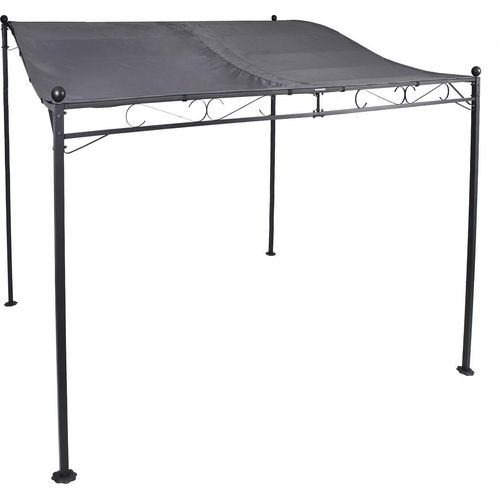 Pavillon Gartenpavillon 2,5x3 m Anbaupavillon Terrasse Pergola Sonnenschutz Polyurethangrau
