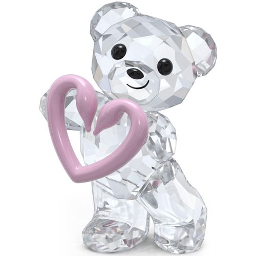 Dekofigur SWAROVSKI "Kris Bear Una Bear, 5665436", bunt (kristallweiß, rosa, schwarz), Dekofiguren, B/H/T: 2,40cm x 4,00cm x 2,80cm, Teddymit Herz, Swarovski Kristall, Swarovski Kristall, B:2,40cm H:4,00cm T:2,80cm