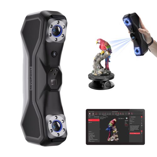 Revopoint MetroX 3D Scanner: Tragbare 2MP Pixel Handscanner mit 4 flexible Scan-Modi für Objekte von 10mm bis 1000mm-Standard Edition