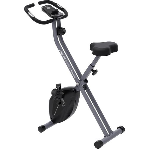PRIXTON Klappbares Heimtrainer Bike Fit, Fitness-Ergometer, Magnetischer Widerstand 1,5 kg, Pulsmesser, 8 Widerstandsstufen, Transportrollen, Verstell