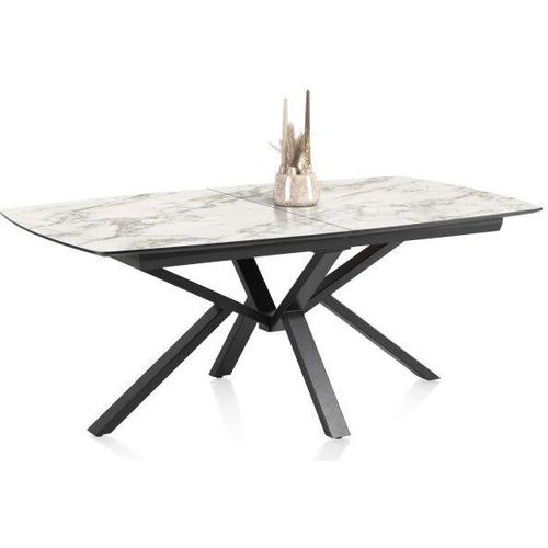 Henders & Hazel Palace Ausziehtisch zentraler Fuß HPL/Metallgestell off black