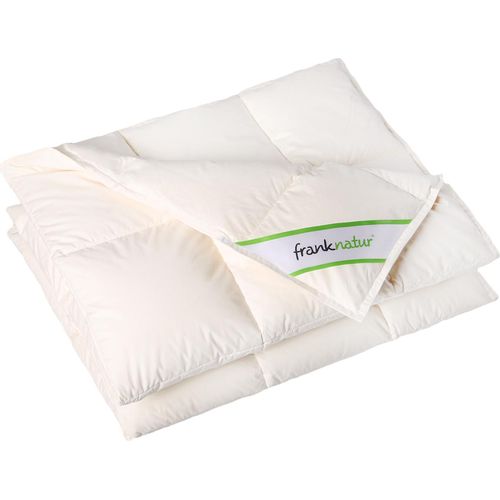 Bettdecke 155x220 Kassettenbett Ganzjahresdecke 100% Daunen Bio Baumwolle kbA