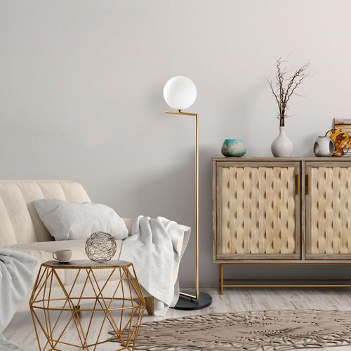 Opviq, Luminar - 14181, Stehlampe, Gold, METALLKÖRPER, 37 x 30 x 140 cm