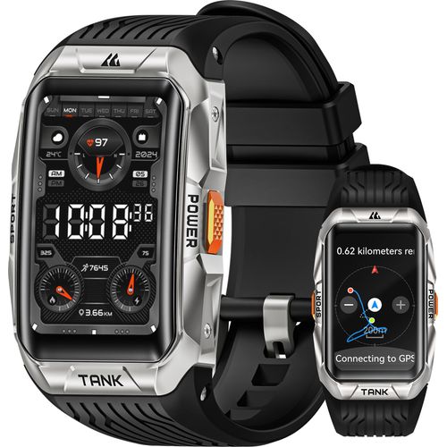 KOSPET Tank X2 Ultra Smartwatch GPS und Telefonfunktion, Fitness Tracker mit 60 Tage Akkulaufzeit, 50M wasserdicht, Bluetooth anrufen, 1.64“ AMOLED