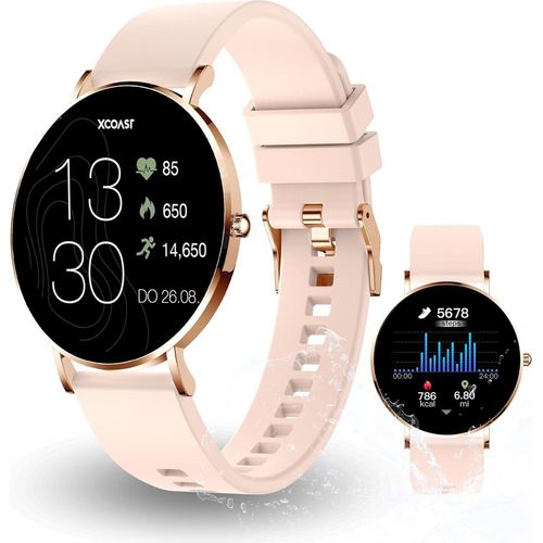 Damen Smartwatch, 1,3 Zoll AMOLED Display, iOS und Android, Frauen Fitnesstracker, Pulsuhr, 21 Sportmodi, Blutsauerstoff, Blutdruck, Wetter,7
