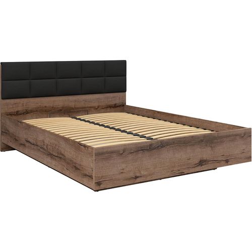 Kassel B1 Bett 180x200 mit Lattenrost und Bettkasten in Eichenoptik Db Monastery