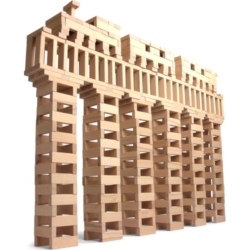 MaderaBlocks® 250 XXL-Holzbausteine Natur, perfekte Ergänzung, 100% Ravensburg Bauklötze Holz unbehandelt Kinder Konstruktions-Spielzeug