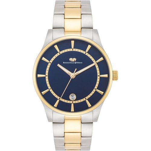 Herren Quarzuhr gelbgold/silber Edelstahl silber/gelbgold
