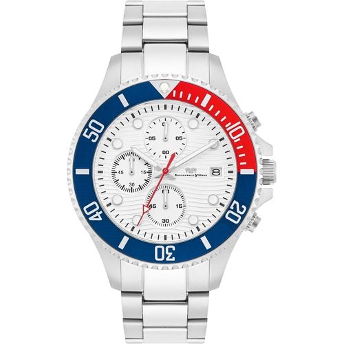 Herren Chronograph silber Edelstahl silber