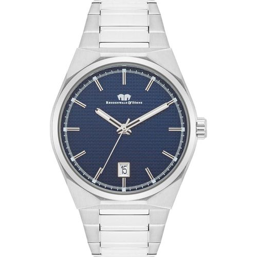 Herren Quarzuhr silber Edelstahl silber