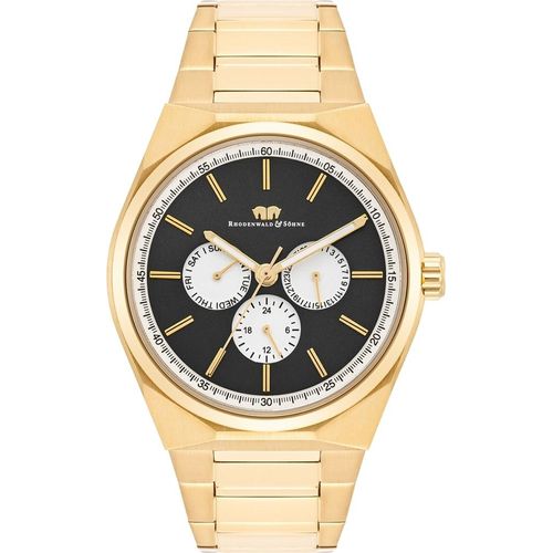 Herren Quarzuhr gelbgold Edelstahl gelbgold