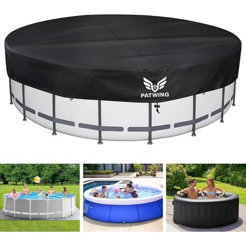 Poolabdeckung Rund 460 cm 600D Oxford UV-Resistent Winter Sommer Poolplane