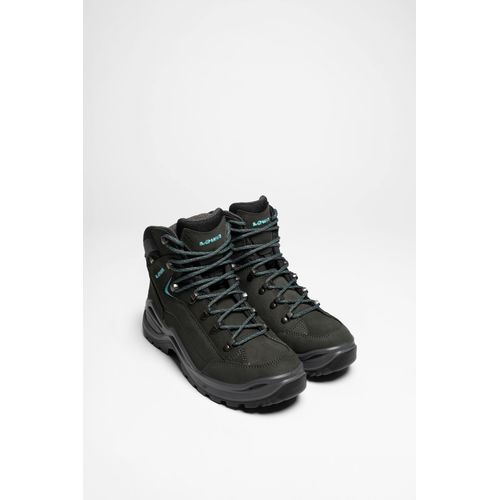 Lowa Damen Renegade Evo GTX Mid WIDE Wanderstiefel ASPHALT/TUERKIS 44.5