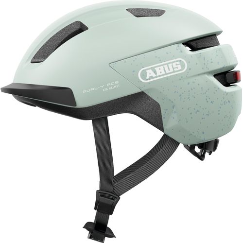 ABUS Fahrradhelm PURL-Y ACE mit LED-Licht – geeignet Fahrten auf E-Bike und S-Pedelec – trendiger NTA-Schutzhelm für Erwachsene und Jugendliche – Grün (Mint Green), Größe S
