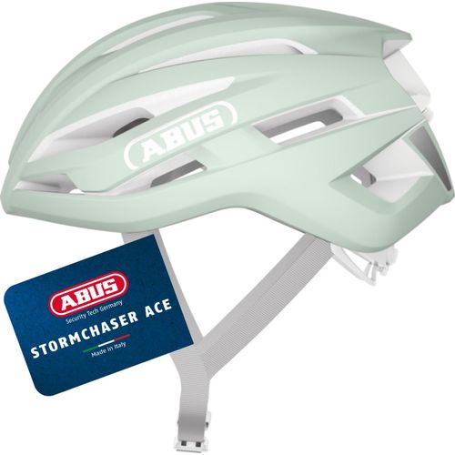 ABUS Rennradhelm StormChaser ACE - leichter Fahrradhelm für Radrennen, Gravelbike-Touren und Cyclocross - für Damen und Herren - Größe S, Pure Grey