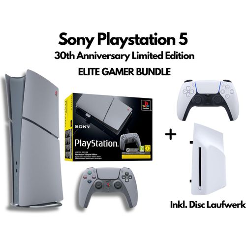 SONY PlayStation®5 Digital-Edition 30th Anniversary Limited Edition (Modellgruppe Slim) - Elite Gamer Bundle
