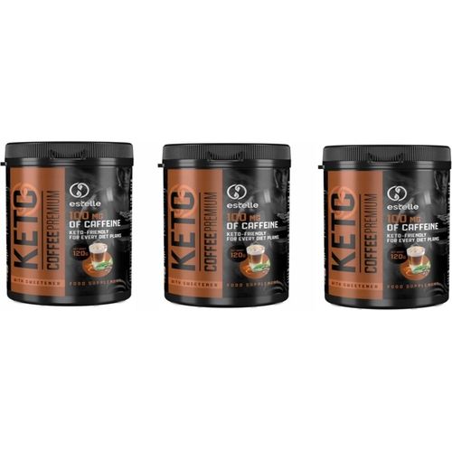 3x Keto Coffee Premium - Nahrungsergänzungsmittel, natürlich 120g
