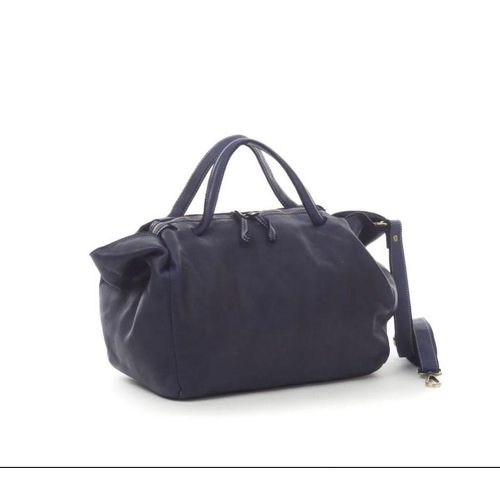 BZNA Handtasche Diana blau Designer Schultertasche Tasche Ledertasche