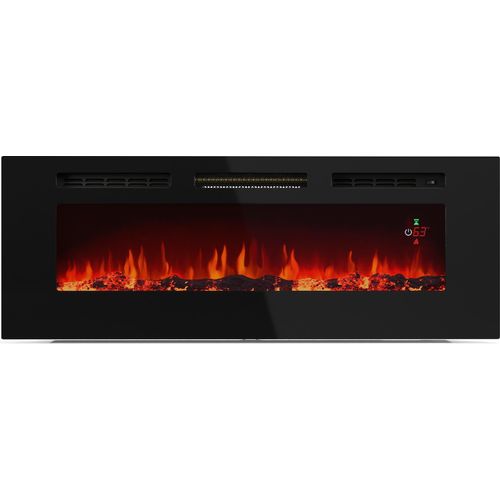 Klarstein Galeras Smart Elektrokamin - 1800 W Heizleistung, Realistische LED-Flammen, App & Fernbedienung, Einstellbare Farben & Helligkeit, Überhitzungsschutz, Wandkamin Elektrisch