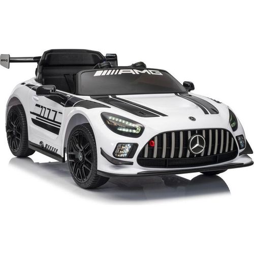Kinder Elektroauto Mercedes Benz AMG GT3 zwei Motoren+LED+FB Weiss