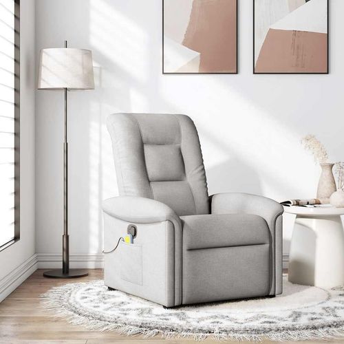 Möbel Massagesessel Wolkengrau Stoff - Fernseh- & Relaxsessel 4015635