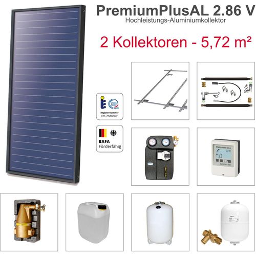 Solarbayer PremiumPlusAL Solarpaket 2 Ziegel Bruttofläche 5,72 m² Solaranlage