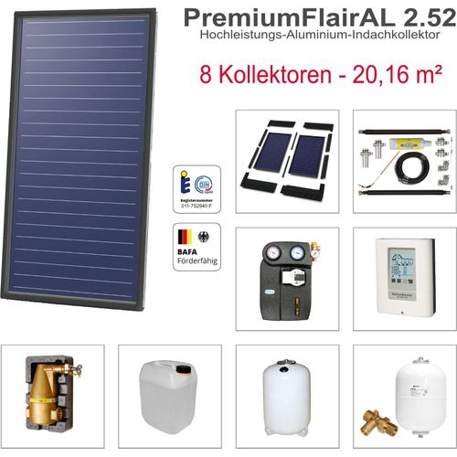 Solarbayer PremiumFlairAL Indach-Solarpaket 8 Bruttofläche 20,16 m² Solaranlage