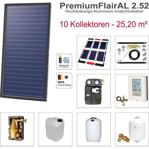 Solarbayer PremiumFlairAL Indach-Solarpaket 10 Bruttofläche 25,20 m² Solaranlage