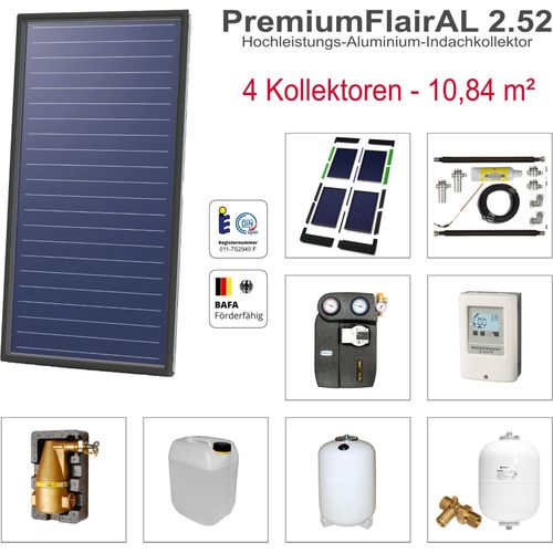 Solarbayer PremiumFlairAL Indach-Solarpaket 4 Bruttofläche 10,08 m² Solaranlage