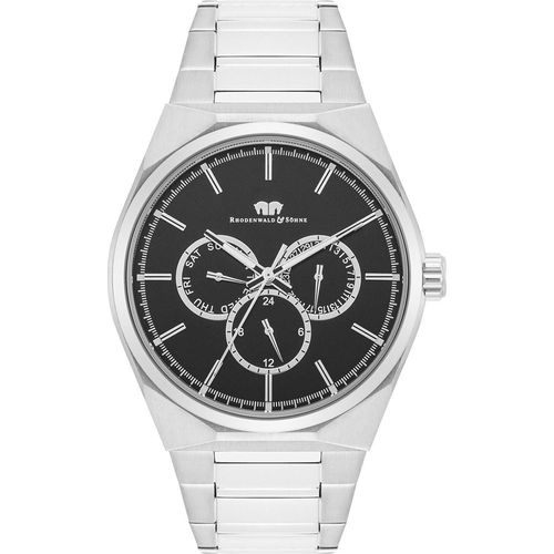 Herren Quarzuhr silber Edelstahl silber