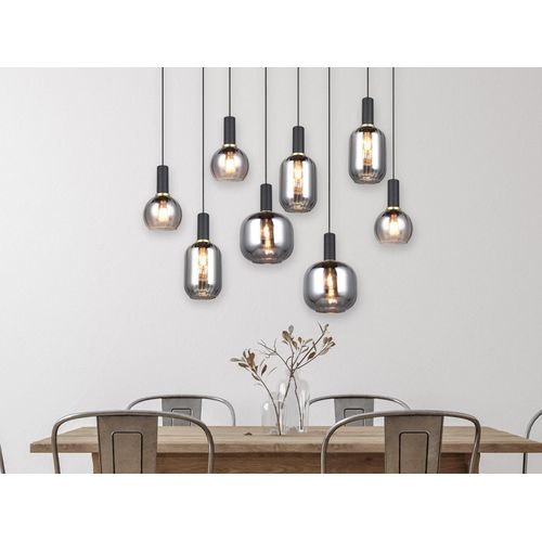 LED Balkenpendelleuchte Rauchglas mehrflammig Esstischlampe Kücheninsel, B 120cm