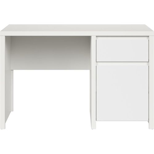 Schreibtisch Soren mit 1 Schublade und 1 Tür, Weiß matt, 65cm