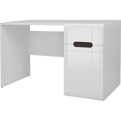 Schreibtisch Darrel mit 1 Schublade und 1 Tür, Weiß, 66cm