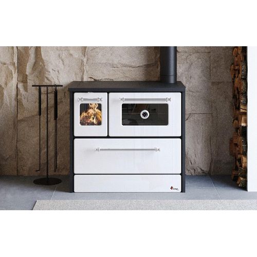 EEK A Küchenofen Holzherd 701-G Omega weiß, rechte Version - 9,18 kW
