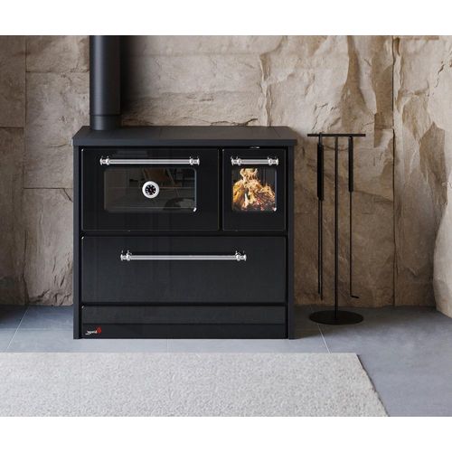 EEK A Küchenofen Holzherd 701-G Omega schwarz, linke Version - 9,18 kW