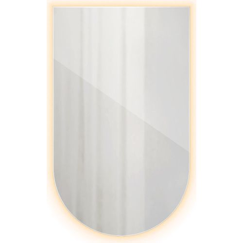 Wandspiegel LED Modern Bogenförmiger Spiegel - 45x80 cm - LED- Farbe Warm (3000K)