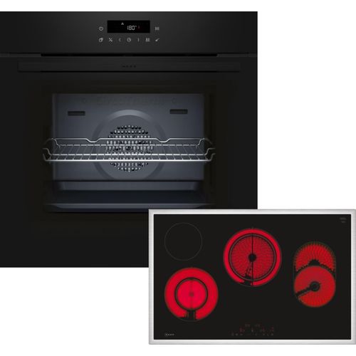 Neff Backofen-Set, Einbau, B2CCJ7AK3 + T18SDH9L0, Backofen, Elektrokochfeld, BTX48PB0