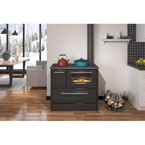 EEK A Küchenofen Holzherd 701 schwarz, rechte Version - 9,18 kW